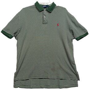 Polo Ralph Lauren Men’s Striped Short Sleeve Polo Shirt Green/White Size M